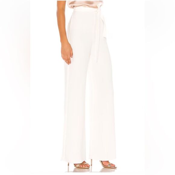 Amanda Uprichard Ariya Pants Ivory
Cream Wide Leg Tie flowy Revolve M - Picture 4 of 8